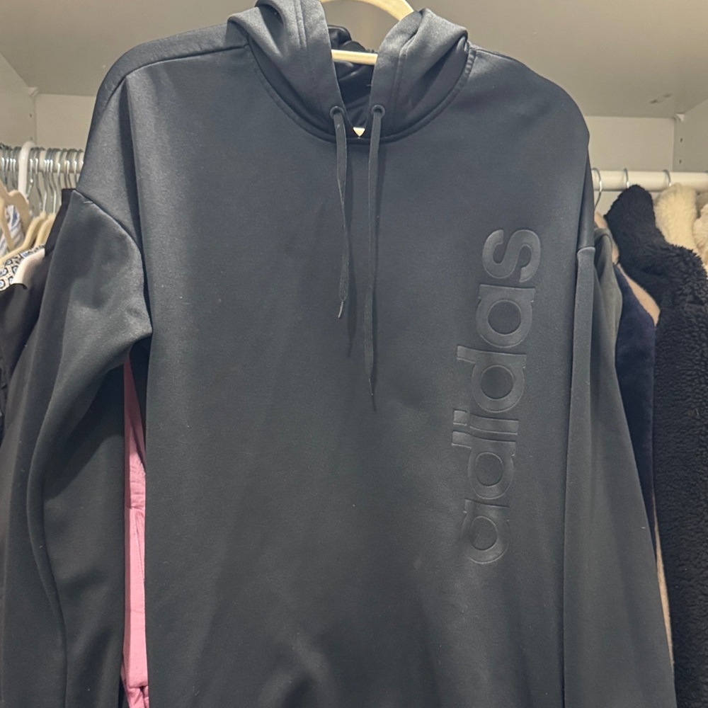 Adidas Black Hoodie Sweatshirt
